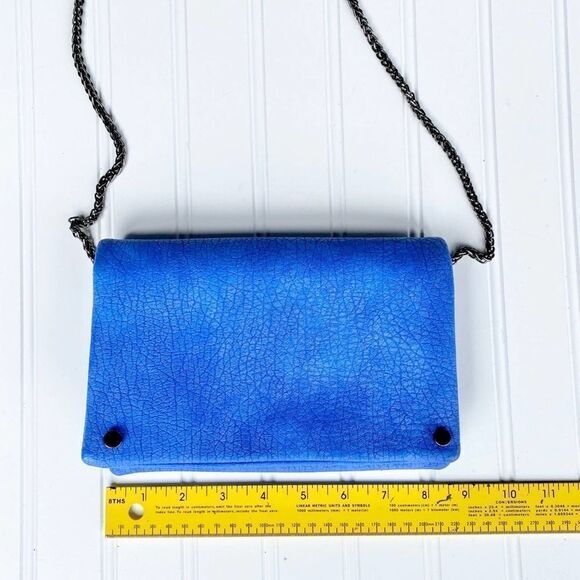 Street level Cobalt blue faux leather clutch purse - Picture 8 of 9